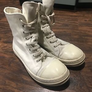 White Rick Owens Ramones